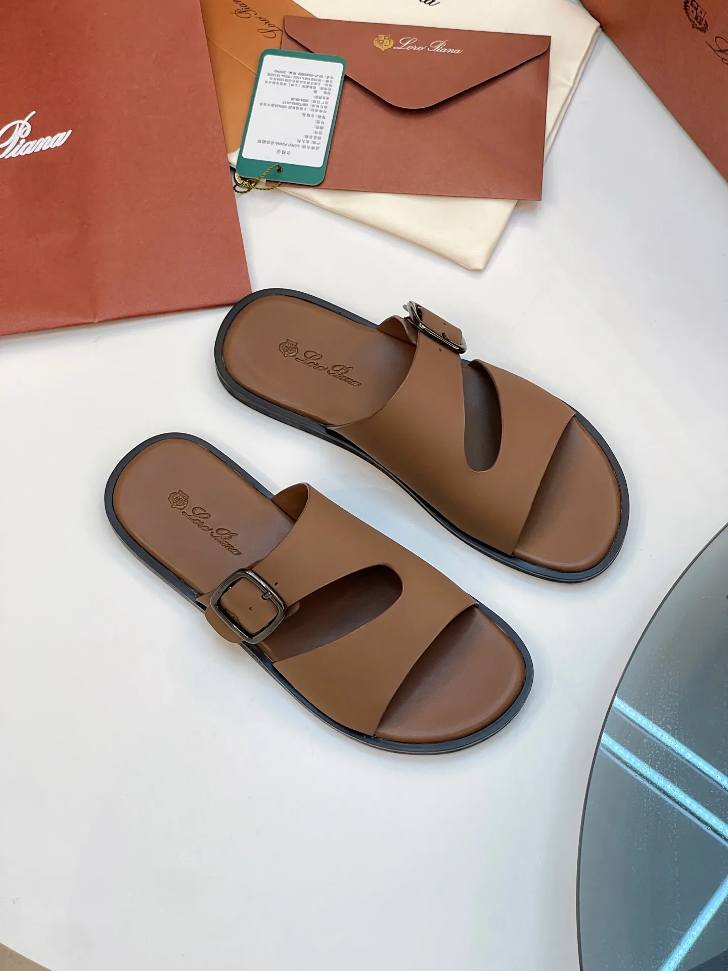 Men's shoes 💰420 Loro Piana, LP's popular spring and summer slippers are synchronized with the new counters, uppers are imported cowhide fabrics from Italy, high-quality splicing technology, soles: original soles specially provided by the original factory, exclusive molded soles are super comfortable, original factory orders, 🔍🔍high quality, you can go in and out of the counter at will, welcome to compare, code number 39-44 (order 38 45 46)